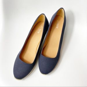 J. Crew Canvas Espadrille Wedges